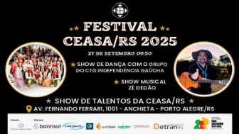 Card informativo sobre o festival da ceasa com imagem dos artistas e informa&ccedil;&otilde;es importantes sobre local e hor&aacute;rio